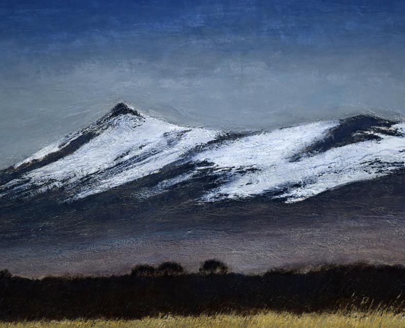 相原求一朗「駒ヶ岳初秋(北海道)」油絵・P10号 拡大部分1