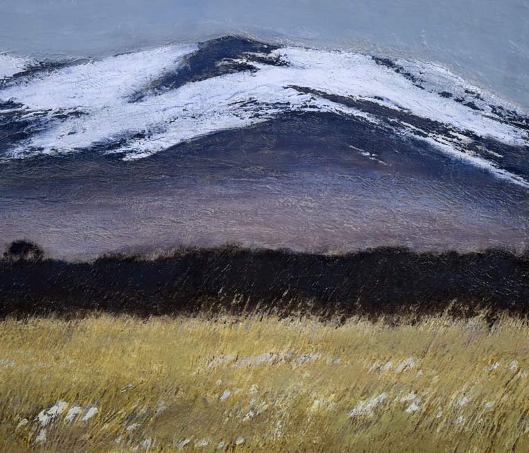 相原求一朗「駒ヶ岳初秋(北海道)」油絵・P10号 拡大部分2