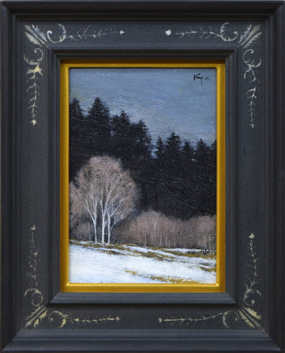 相原求一朗「早春の森」油絵・SM