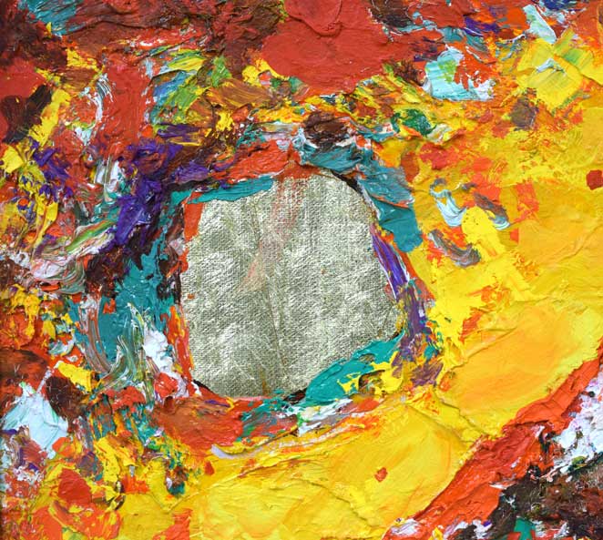 安食慎太郎「赤富士」油絵・F10号 拡大画像1