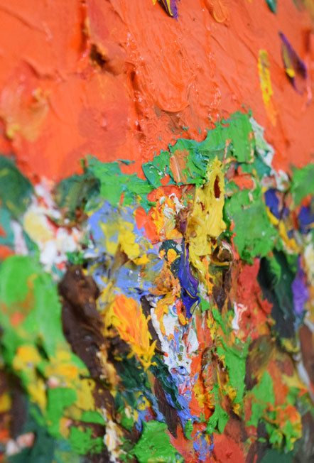 安食慎太郎「赤富士」油絵・F10号 拡大画像4