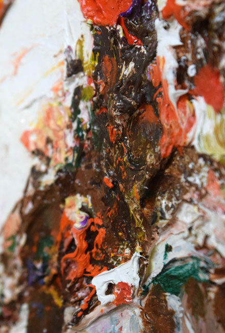 安食慎太郎「赤富士」油絵・F10号 拡大画像5