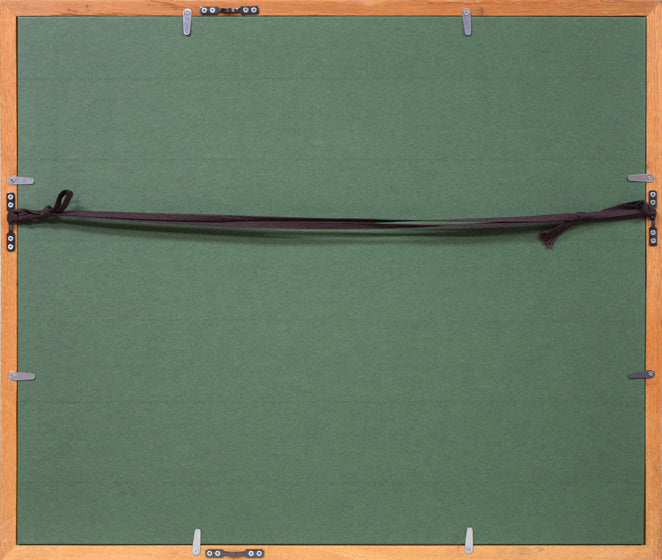 赤澤白翠「日の出」日本画・F4号 額縁裏側画像