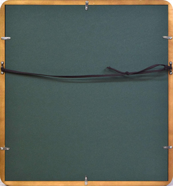 赤澤白翠「札幌風景・時計台」水彩画 額縁裏側画像