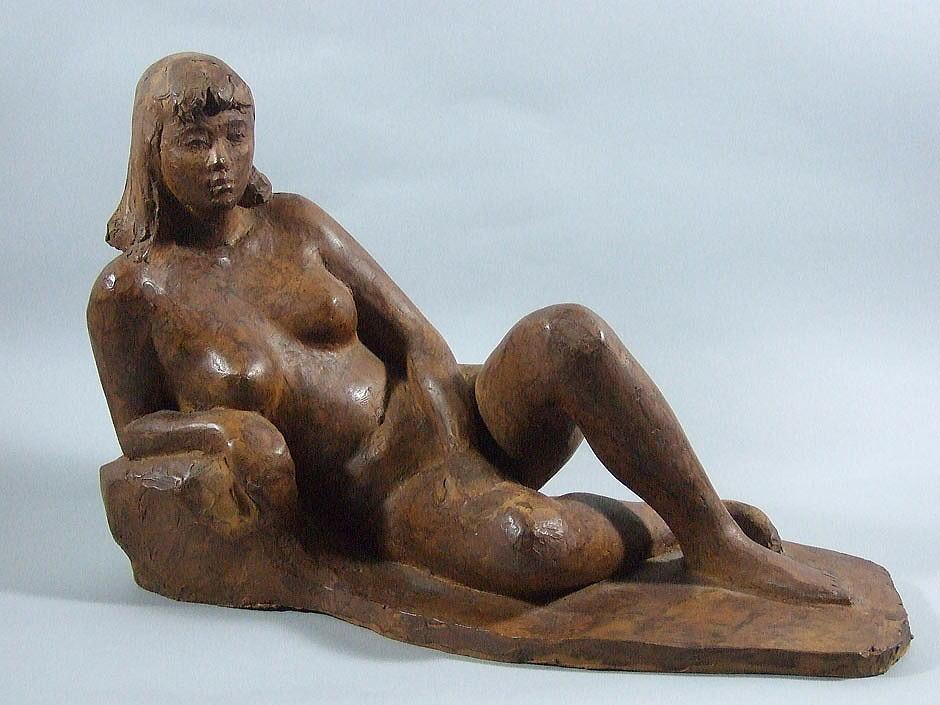秋山沙走武「裸婦」乾漆彫刻