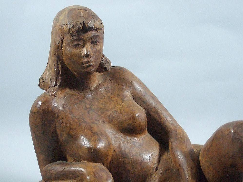 秋山沙走武「裸婦」乾漆彫刻 拡大