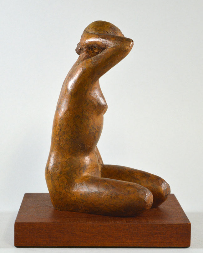 秋山沙走武「浴後」乾漆彫刻8