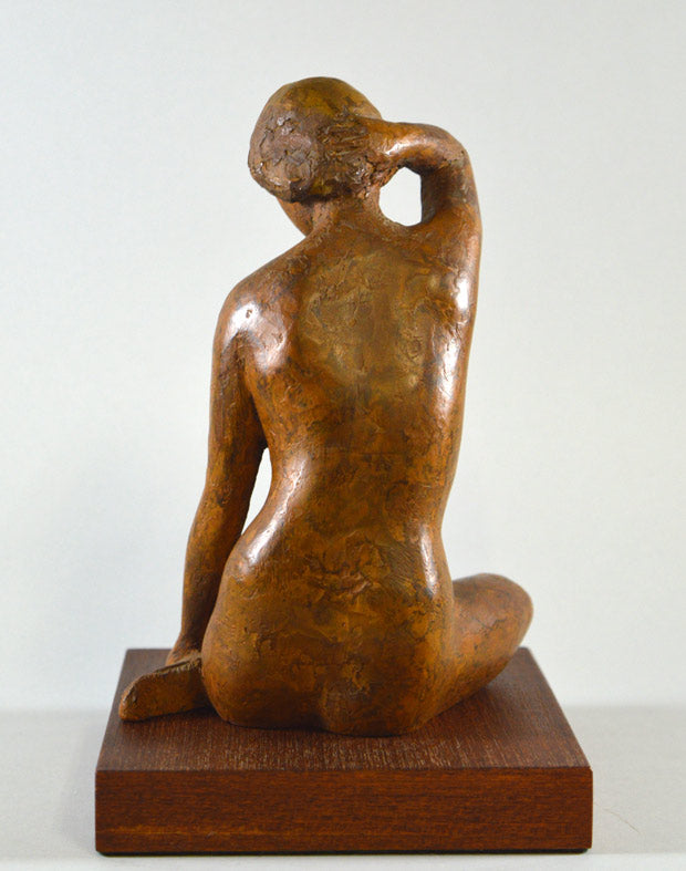 秋山沙走武「浴後」乾漆彫刻9