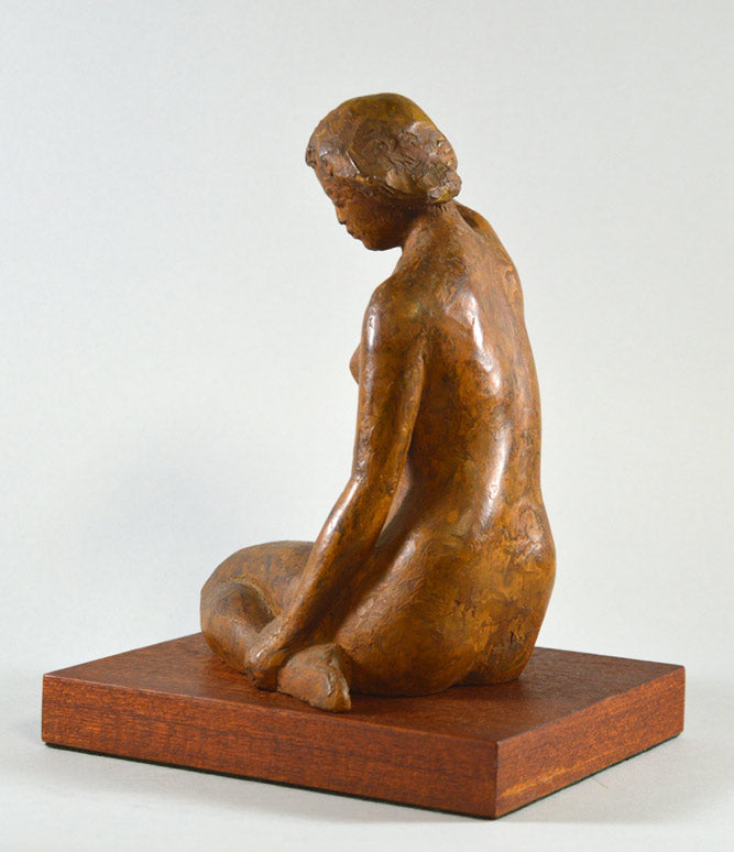 秋山沙走武「浴後」乾漆彫刻10