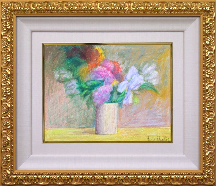 アンドレ・バルリエ「花束」パステル画