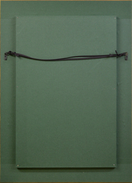 青木義照「野薊」油絵・M10号 額縁裏側部分