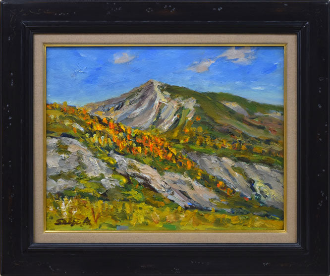 青塚誠爾「イワオヌプリ」油絵・F6号