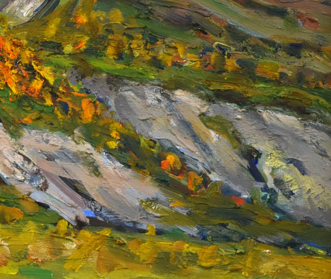 青塚誠爾「イワオヌプリ」油絵・F6号 拡大画像3