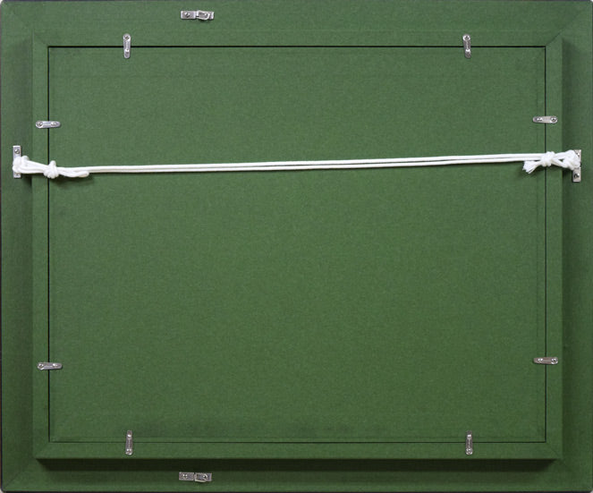 青塚誠爾「イワオヌプリ」油絵・F6号 額縁裏側画像