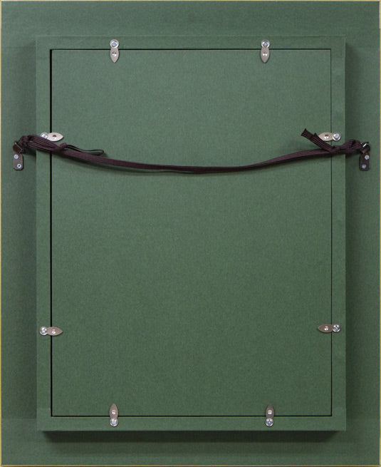 荒木義太郎「新春の舞妓」油絵・F4号 額縁裏側画像