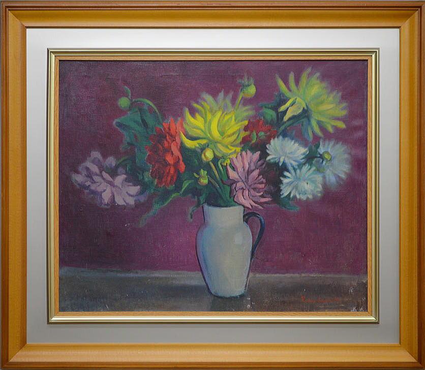 朝倉力男「ダイヤ」油絵・F12号