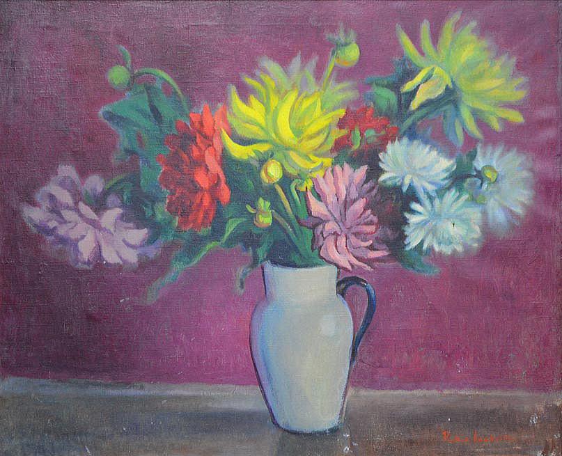 朝倉力男「ダイヤ」油絵・F12号 拡大部分