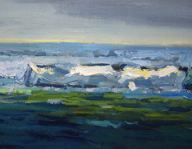 朝倉力男「オホーツクの流氷」油絵・F12号 拡大画像5