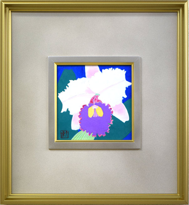 浅野天鐘「蘭花(ランカ)」日本画・ミニチュアサイズ