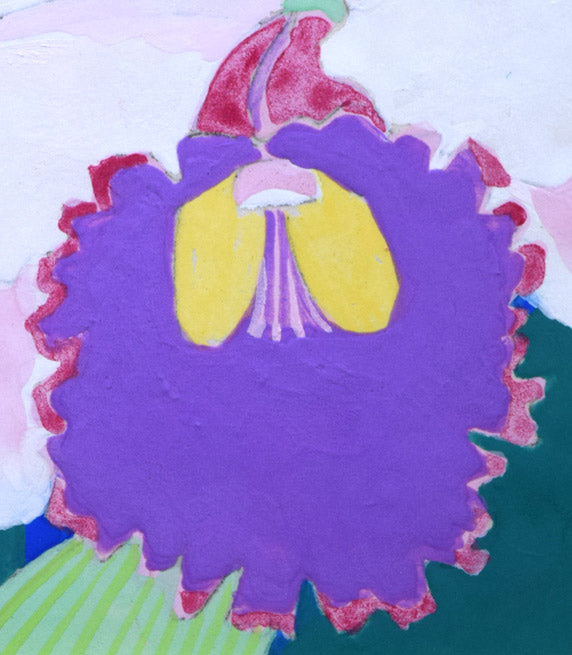 浅野天鐘「蘭花(ランカ)」日本画・ミニチュアサイズ 拡大画像1