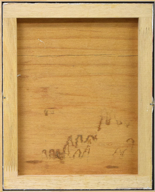 浅野天鐘「椿」日本画・F3号 作品裏側画像