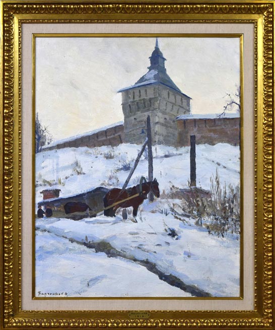 バルチェンコフ「モスコー郊外」油絵・変形20号