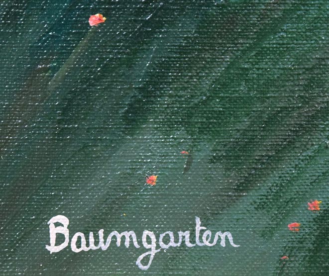 バウムガルテン「ペロポネス風景（ギリシャ）」油絵・仏F25号　サイン拡大画像