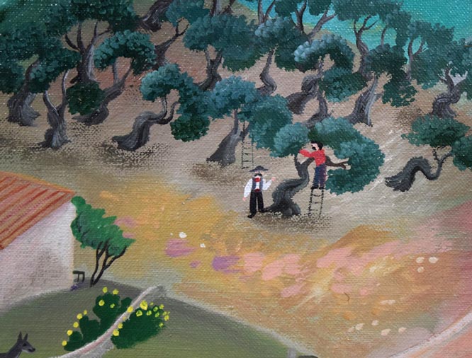 バウムガルテン(Baumgarten)「ペロポネス風景(ギリシャ)」油絵・仏F25号 拡大画像3