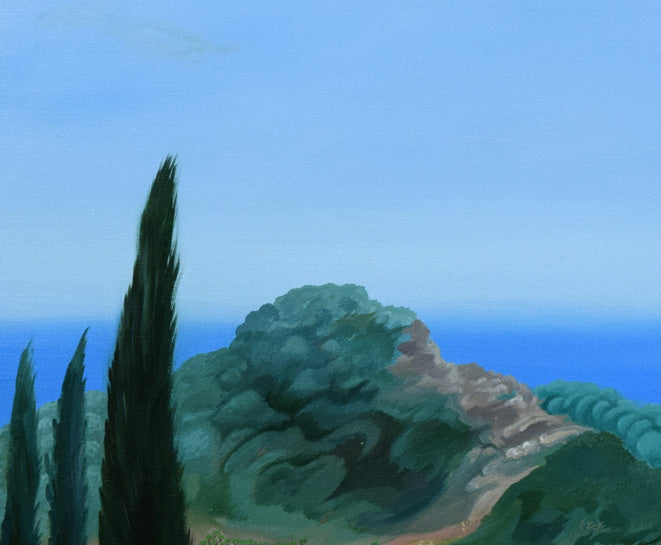 バウムガルテン「ペロポネス風景（ギリシャ）」油絵・仏F25号　拡大画像1