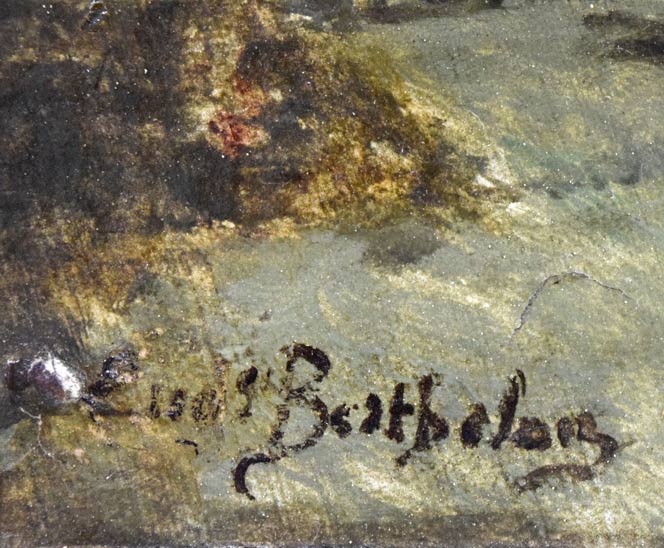 ベルトロン(Bertholon)「外国風景画」油絵・仏F5号 サイン拡大画像