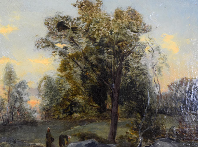 ベルトロン(Bertholon)「外国風景画」油絵・仏F5号 拡大画像1