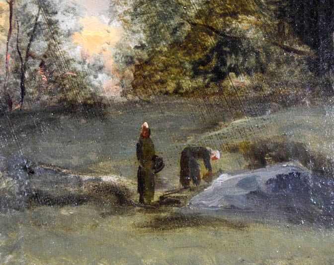 ベルトロン(Bertholon)「外国風景画」油絵・仏F5号 拡大画像3