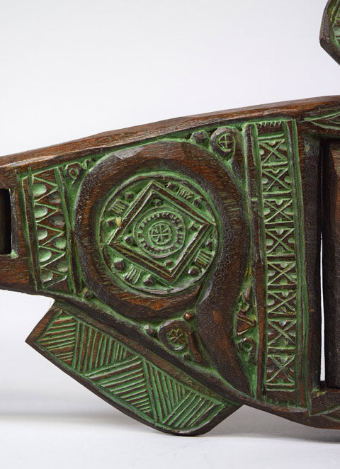 砂澤ビッキ「樹鮭(両面彫り)」木彫作品 拡大画像3