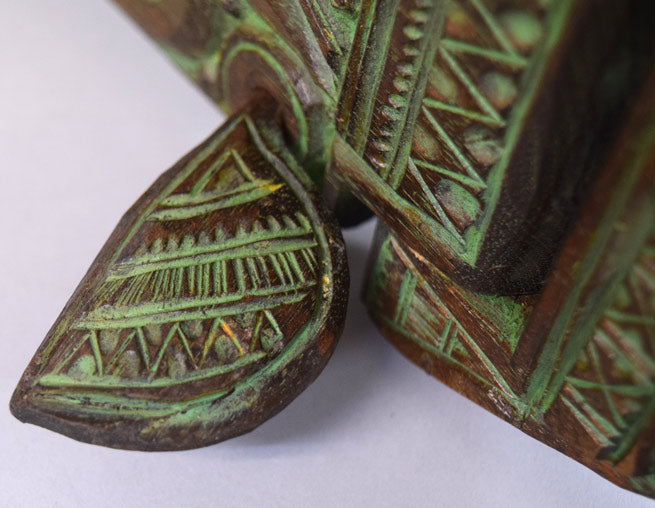 砂澤ビッキ「樹鮭(両面彫り)」木彫作品 拡大画像13