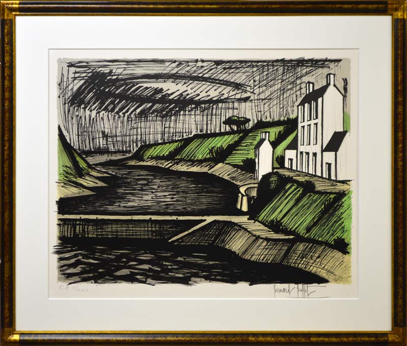 ベルナール・ビュッフェ(Bernard BUFFET)「防波堤」リトグラフ