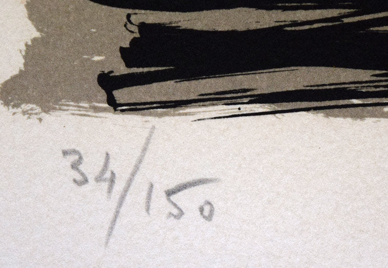 ベルナール・ビュッフェ(Bernard BUFFET)「踏切」リトグラフ 限定番号(ed,34/150)