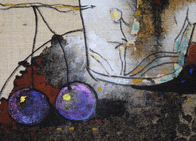 張淳業(チャン スンオップ)「花」油絵・F4号 拡大画像5