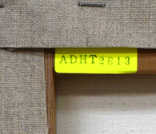 張淳業(チャン スンオップ)「花」油絵・F4号 裏側拡大画像1