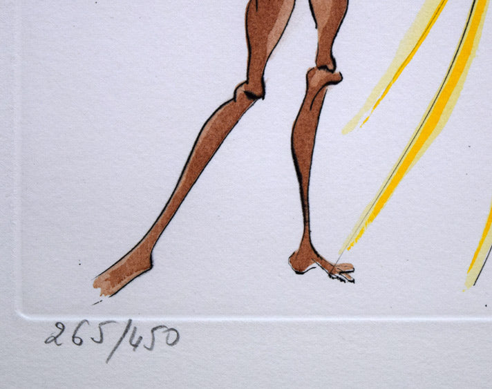 サルバドール ダリ(Salvador DALI)「刈入れ機」銅版画 限定番号部分(ed,265/450)