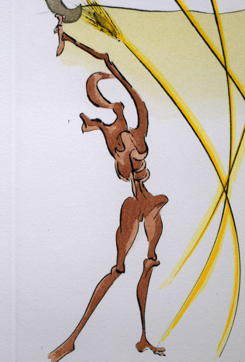 サルバドール ダリ(Salvador DALI)「刈入れ機」銅版画 拡大部分1