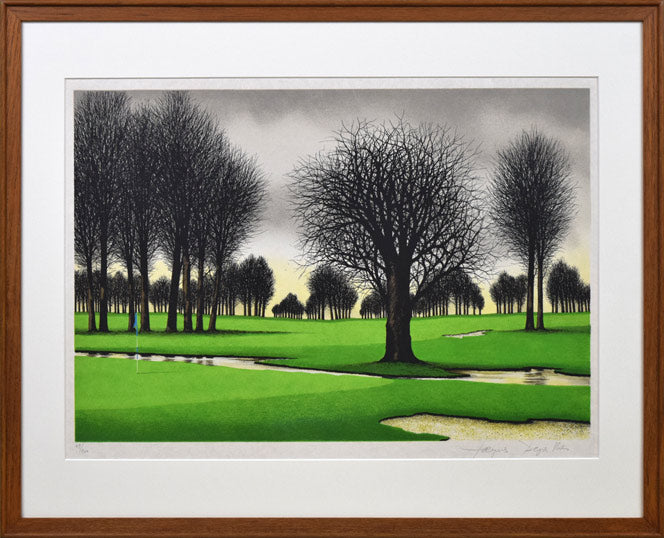 ジャック・デペルト(Jacques DEPERTHES)「樫の木のあるグリーン」リトグラフ