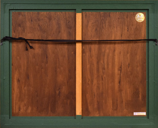 ジャック・デペルト(Jacques DEPERTHES)「樫の木のあるグリーン」リトグラフ 額縁裏側画像