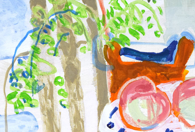 デュボア・康子「静物画」油絵・F8号 拡大画像1