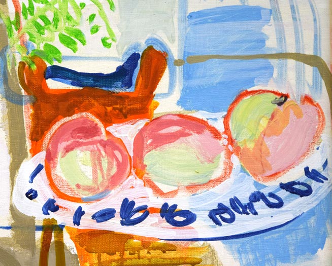 デュボア・康子「静物画」油絵・F8号 拡大画像2