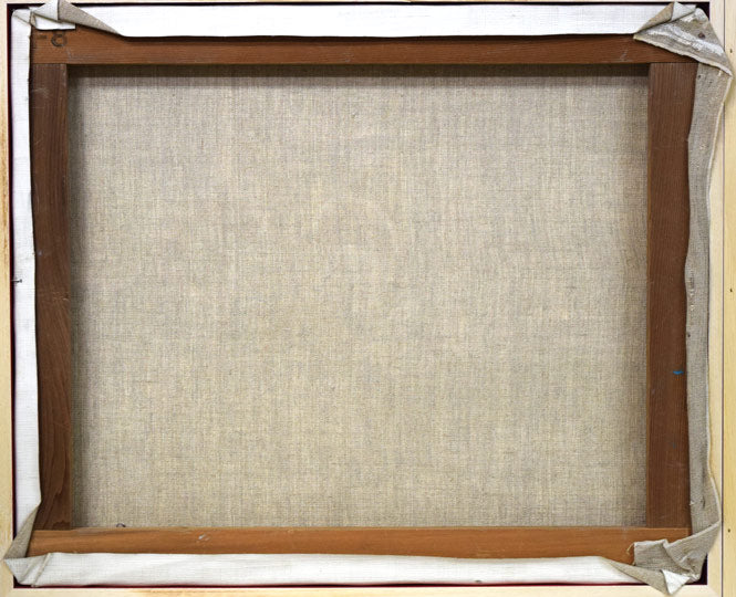 デュボア・康子「静物画」油絵・F8号 キャンバス裏側画像