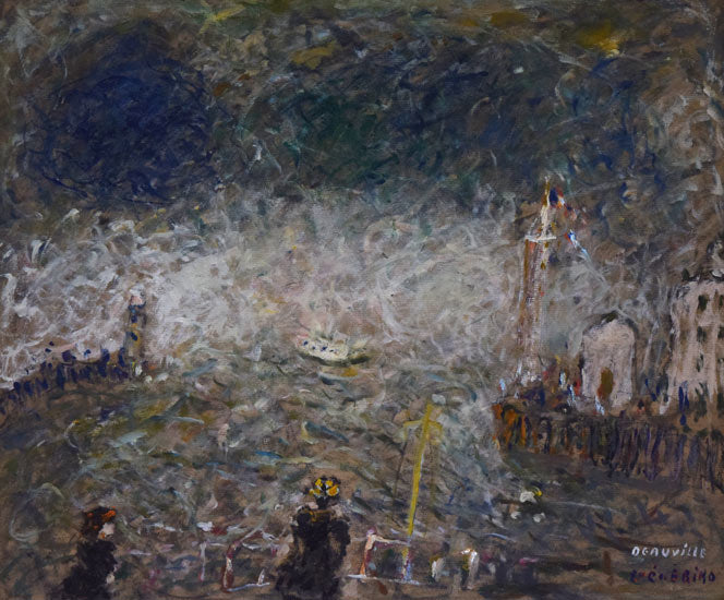 蛯子善悦「ドービールの海・PARIS」油絵・仏F8号 作品全体拡大画像