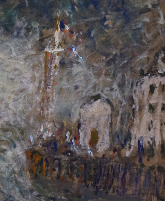 蛯子善悦「ドービールの海・PARIS」油絵・仏F8号 拡大画像2