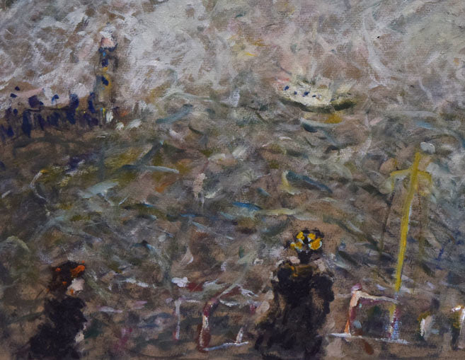 蛯子善悦「ドービールの海・PARIS」油絵・仏F8号 拡大画像3
