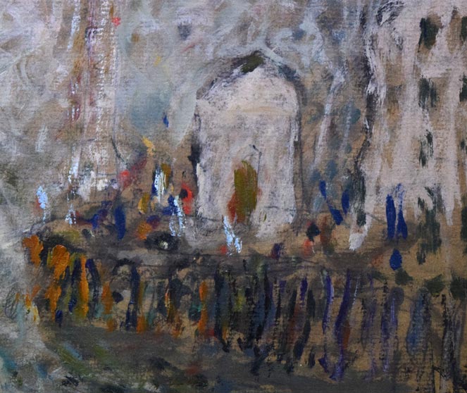 蛯子善悦「ドービールの海・PARIS」油絵・仏F8号 拡大画像4