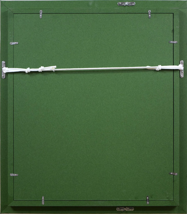 蛯子善悦「花」油絵・F8号 額縁裏側画像